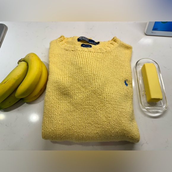 Polo by Ralph Lauren men’s L Large yellow sweater - Picture 5 of 6